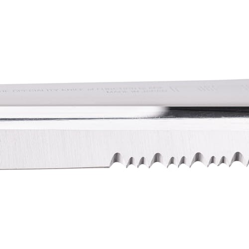 Close-up of the blade on the Niasku Miyamatou 7.5-inch Japanese Stainless Steel Knife.