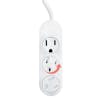 Outlets can be rotated on the Snow Joe and Sun Joe 2-foot 3-outlet extension cord.