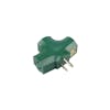 3-way outlet for the Snow Joe and Sun Joe 25-foot indoor and outdoor extension cord in the green variation.