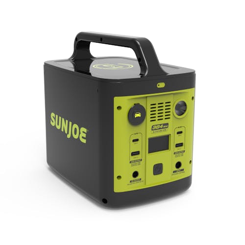 Sun Joe 384WH 6-Amp Portable Power Generator Station with the display turned off.