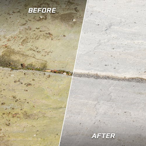 before and after concrete surface