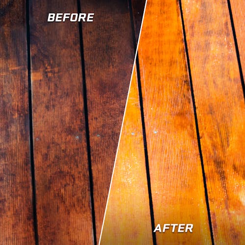 before and after wood deck surface
