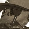 Close-up of the O-ring locking mechanism on the 26-inch Platinum Gray Rose Zero Gravity Chair.