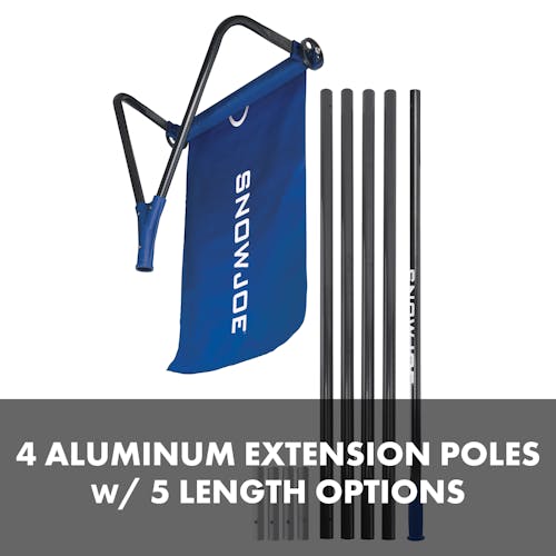 4 aluminum extension poles with 5 length options.