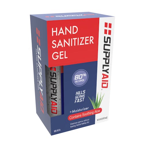 Packaging for the hand sanitizer gel.