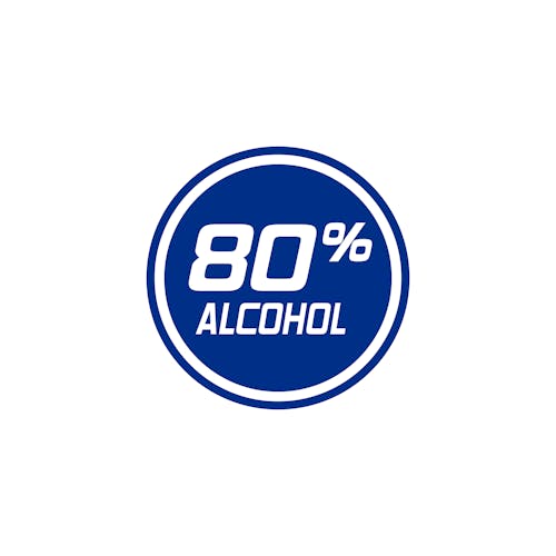 80 percent alcohol.