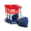 Supply Aid 3-packs of 5 KN95 protective face masks in navy.