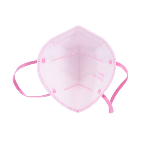 Inside of the pink KN95 Protective Face Mask.