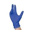 Blue Nitrile Disposable Glove on a hand.