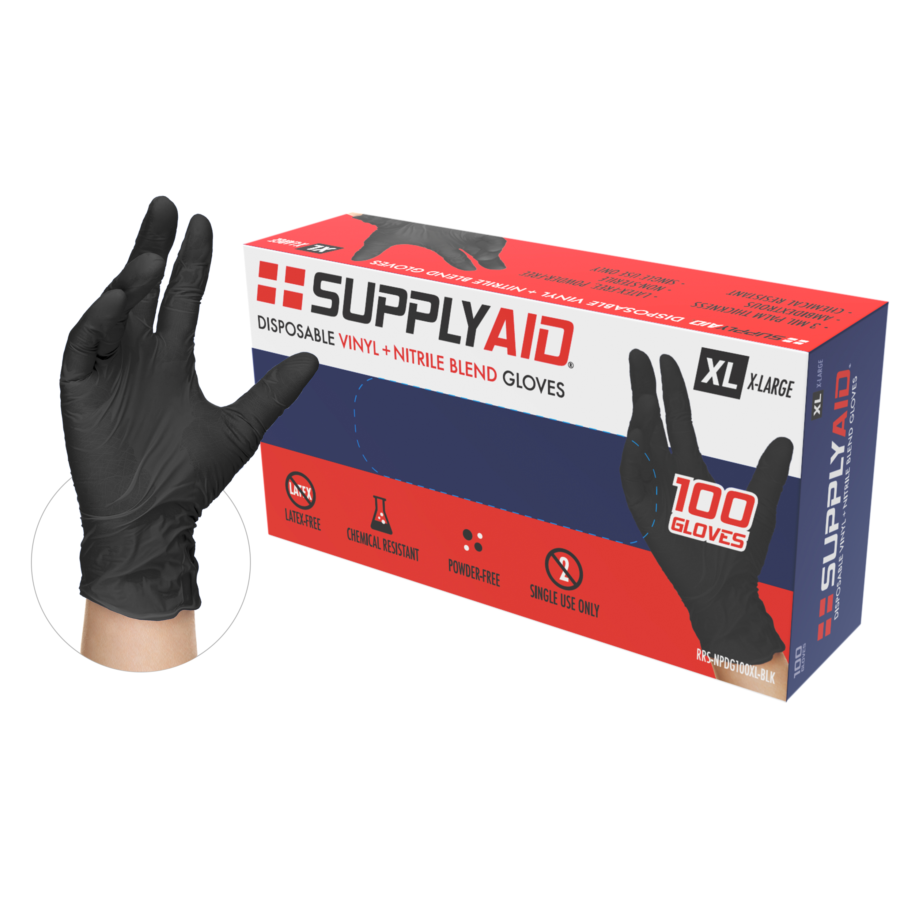 supplyaid nitrile gloves medium