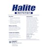 Directions and approved uses for the Halite Rock Salt Ice Melt.