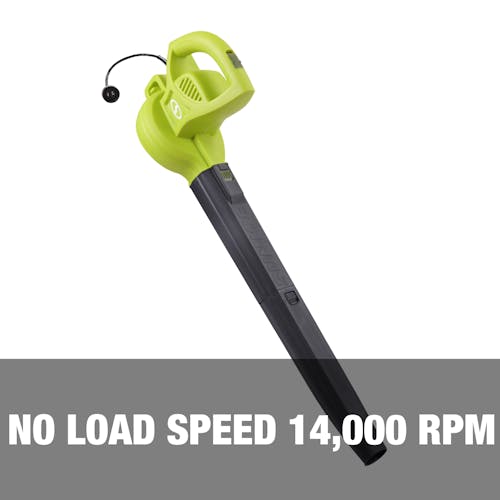 No load speed of 14,000 RPM.