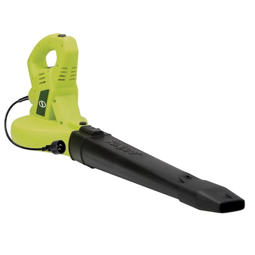 Left-angled view of the Sun Joe 10-amp 2-speed Electric Leaf Blower.