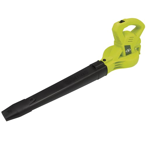 Right-angled view of the Sun Joe 10-amp 2-speed Electric Leaf Blower.