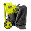 Side view of the Sun Joe 14-amp 8-gallon 3-in-1 Electric Leaf Blower, Vacuum, and Mulcher with the handle collapsed.