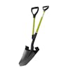 Angled view of the Shovelution Strain-Reducing Spear Head Digging Garden Shovel