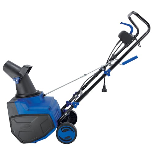 Left-side view of the Snow Joe-amp 18-inch electric single-stage snow thrower.