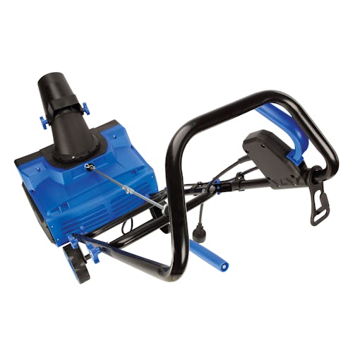 Top-angled view of the Snow Joe-amp 18-inch electric single-stage snow thrower.