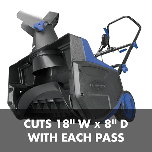 Cuts 18 inches wide and 8 inches deep with each pass.