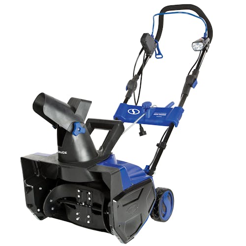 Right-angled view of the Snow Joe 14.5-amp 18-inch electric single-stage snow blower.