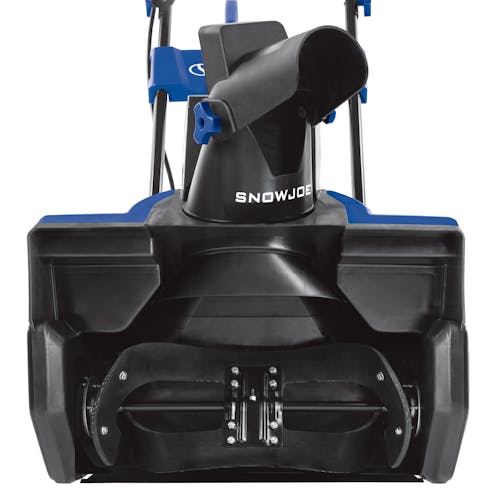 Close-up of the front of the Snow Joe 14-amp 21-inch Electric single-stage snow blower.