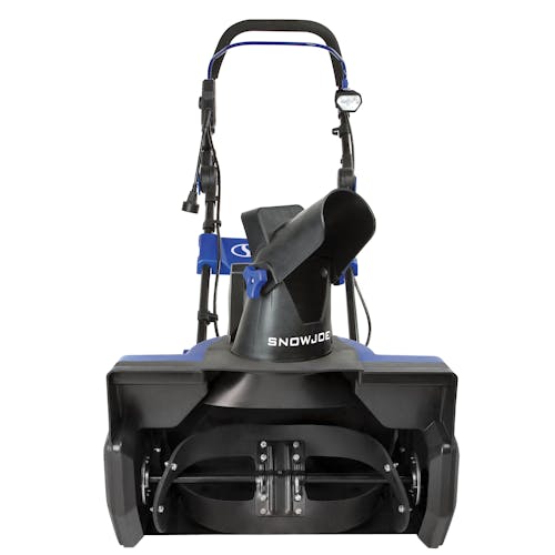 Front view of the Snow Joe 15-amp 21-inch electric single stage snow blower.