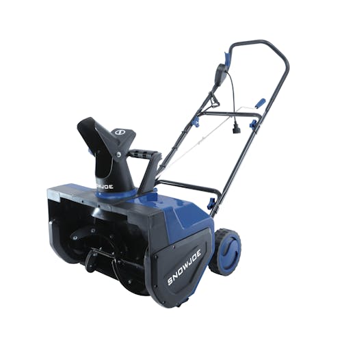Right-angled view of the Snow Joe 14.5-amp 22-inch electric snow thrower.