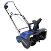 Left-angled view of the Snow Joe 15-amp 22-inch electric snow thrower with dual LED lights.