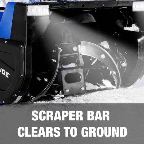 Scraper bar clears to the ground.