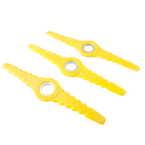 Replacement Trimmer Blade 3-Pack for grass trimmers.