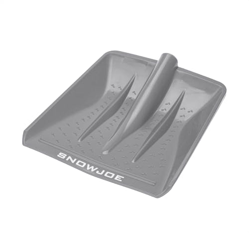 Gray shovel attachment for the Snow Joe 4-in-1 gray-colored Multi-purpose auto snow tool kit.