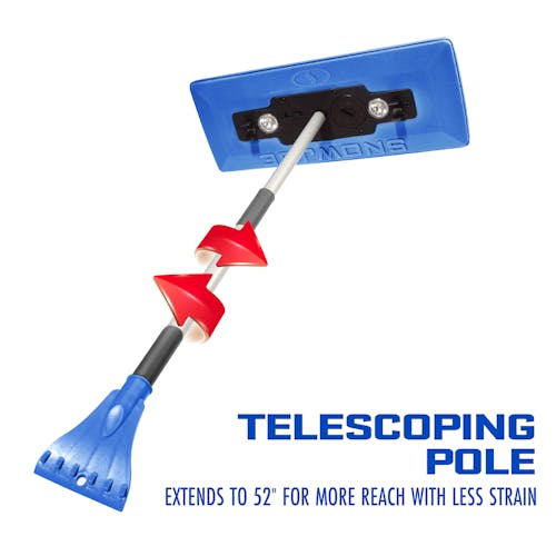 Telescoping pole of SJBLZD-LED lighted snow broom