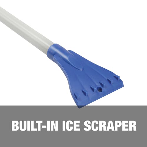Built-in ice scraper.