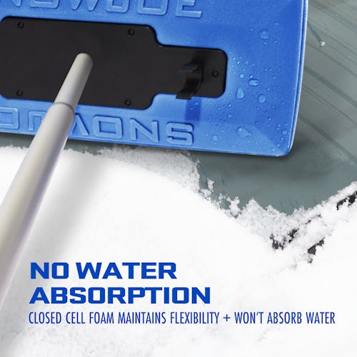 No water absorption. Closed cell foam maintains flexibility and wont absorb water.