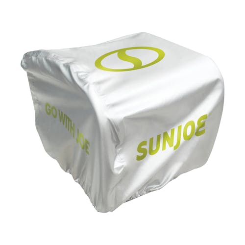 Angled view of the Sun Joe Universal weather-proof generator cover.