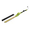 Sun Joe 4-amp 21-inch Electric Telescoping Pole Hedge Trimmer with blade cover.