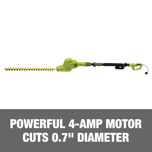 Powerful 4-amp motor cuts 0.7-inch diameter.