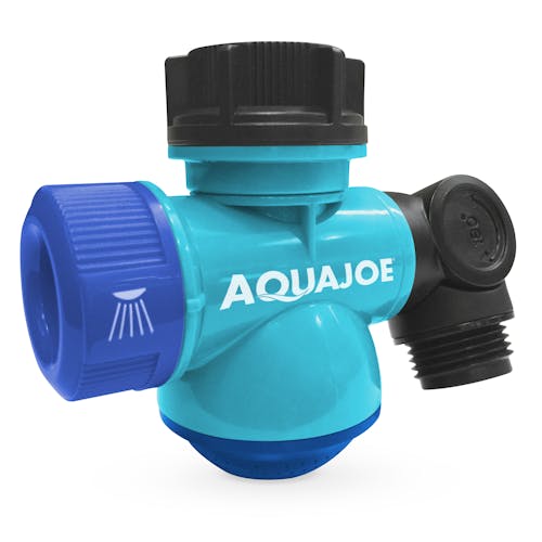 Aqua Joe Multi-Function Outdoor Faucet and Garden Hose Tap Connector.