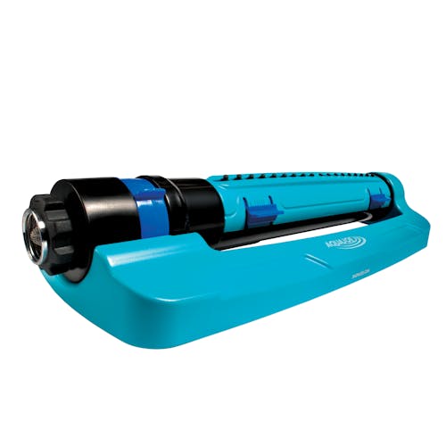Right-angled view of the Aqua Joe 18-nozzle Turbo Oscillating Lawn Sprinkler.