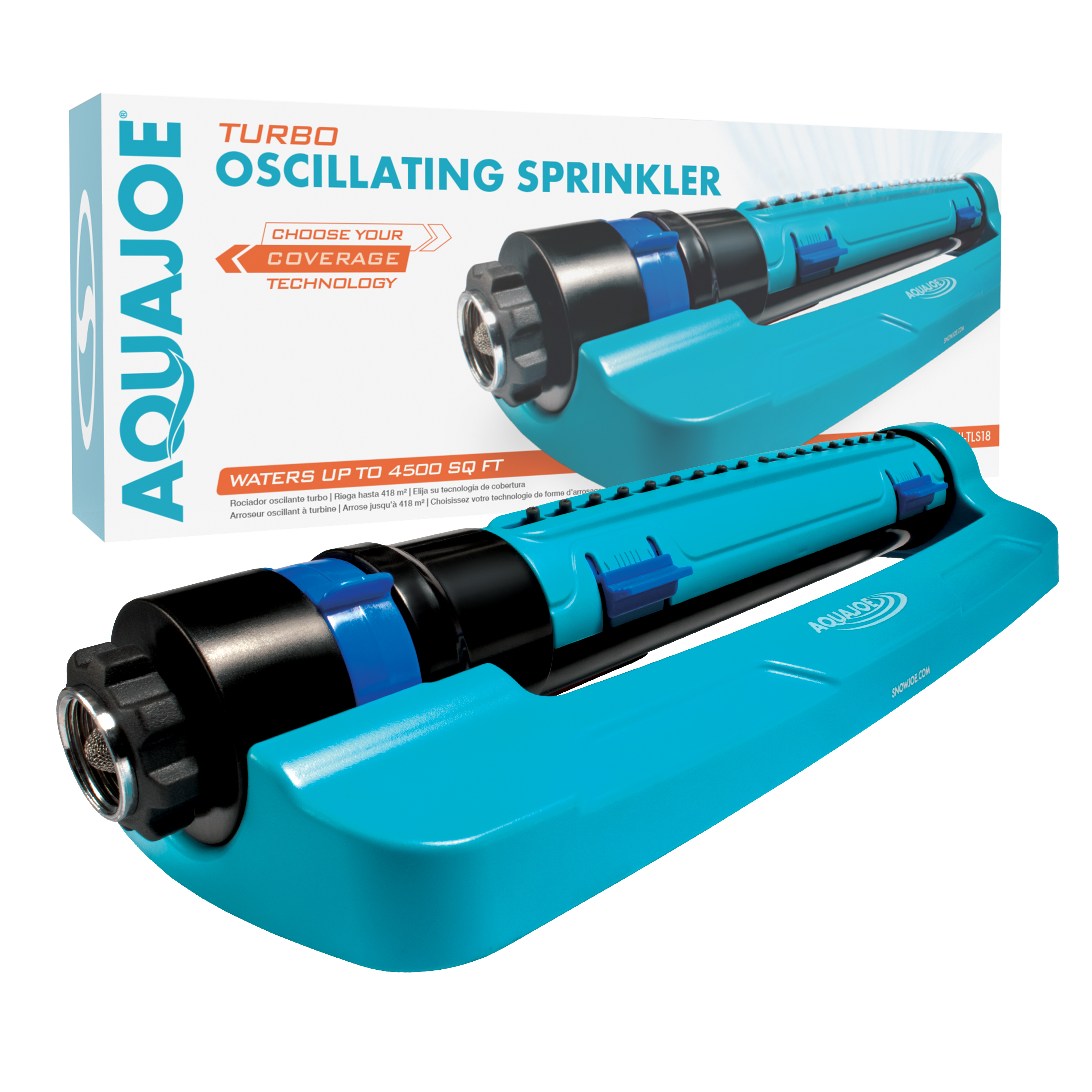 Aqua Joe SJI-TLS18 Turbo Oscillation Lawn Sprinkler