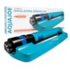 Aqua Joe 18-nozzle Turbo Oscillating Lawn Sprinkler with packaging.