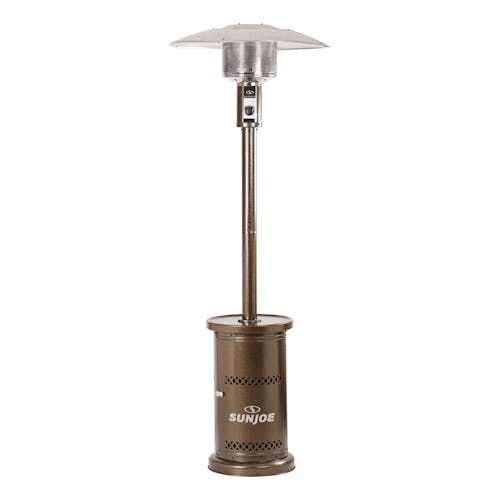 Sun Joe Commercial and Residential Bronze Outdoor Propane Powered Patio Heater With Wheels.