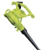 Leaf Blower hanging from the Snow Joe and Sun Joe Universal Wall Bracket.