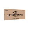 Packaging for the Snow Joe 18-inch Heavy Duty Aluminum Snow Shovel.