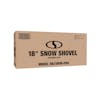 Packaging for the Snow Joe 18-inch 2-in-1 Snow Shovel and Pusher.