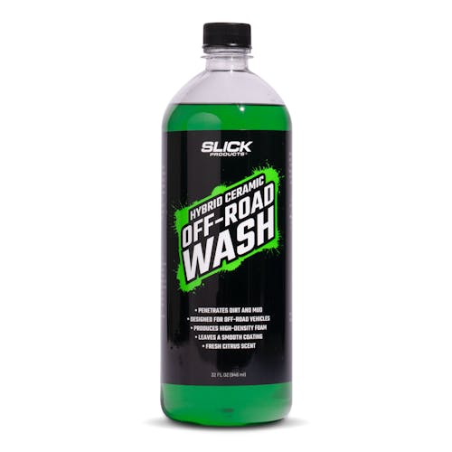 slick product off road wash front label view