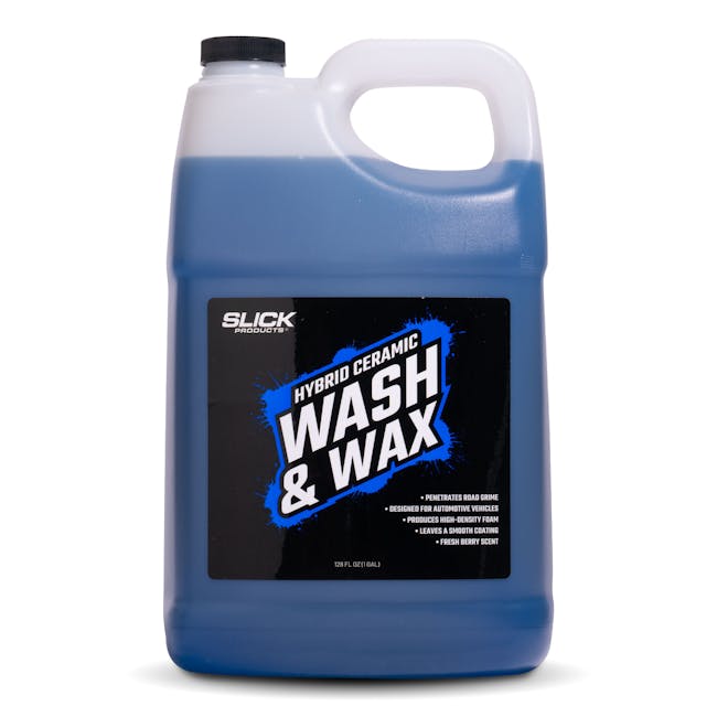 Slick Products wash and wax front label view