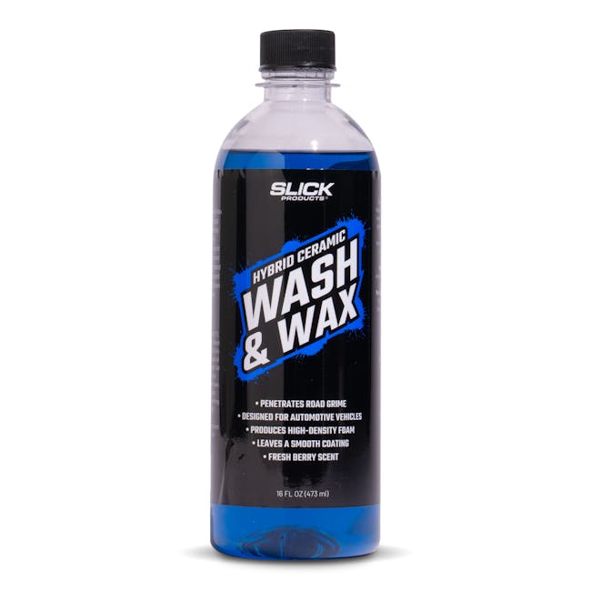 slick products wash and wax  front label view