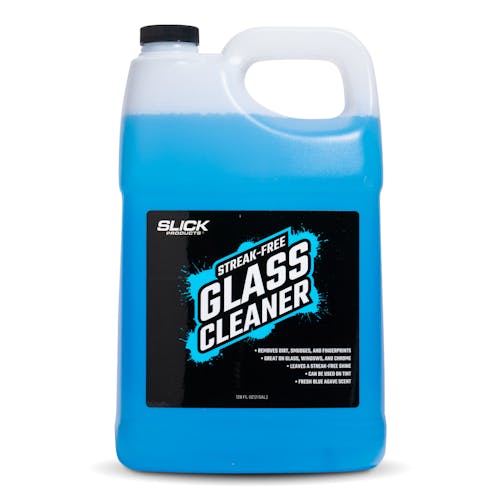 Slick products glass cleaner front label view