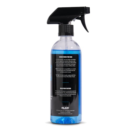slick products streak free glass cleaner side label view